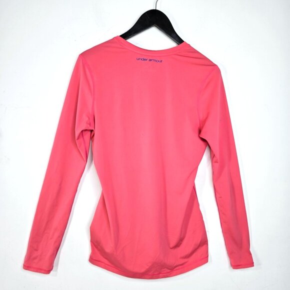 Under Armour Made in USA Salmon Pink Heat Gear Long Sleeve Active Shirt - Picture 4 of 6